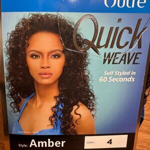 Outre Quick Weave AmberWig – Color 4 – Curly Long Style